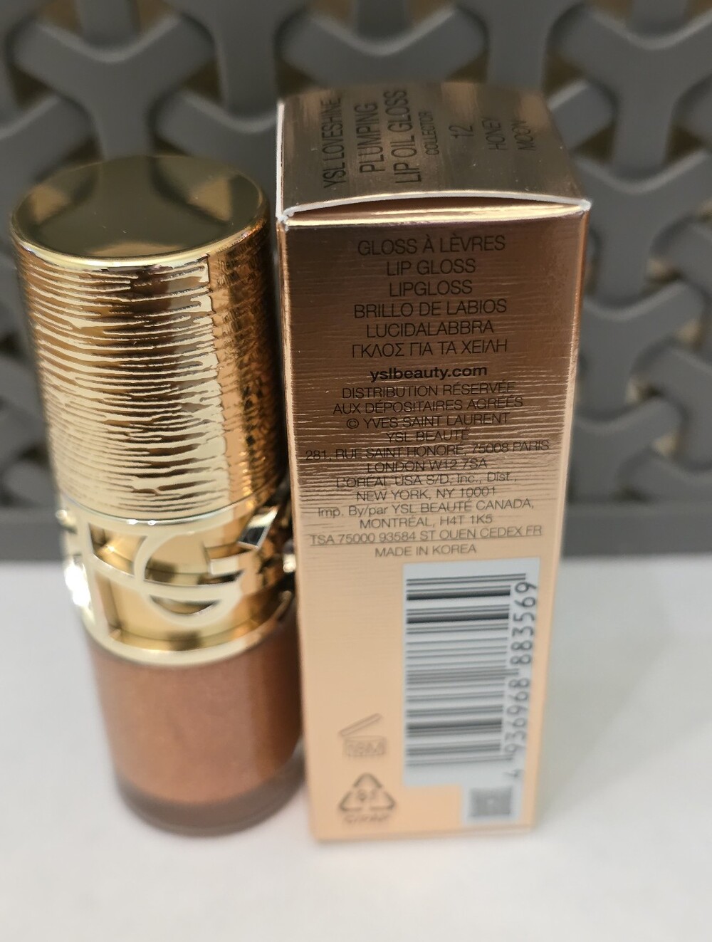 YSL LOVESHINE PLUMPING LIP OIL GLOSS LIMITED EDITION 12 HONEY-MOON. BNIB - Picture 5 of 5